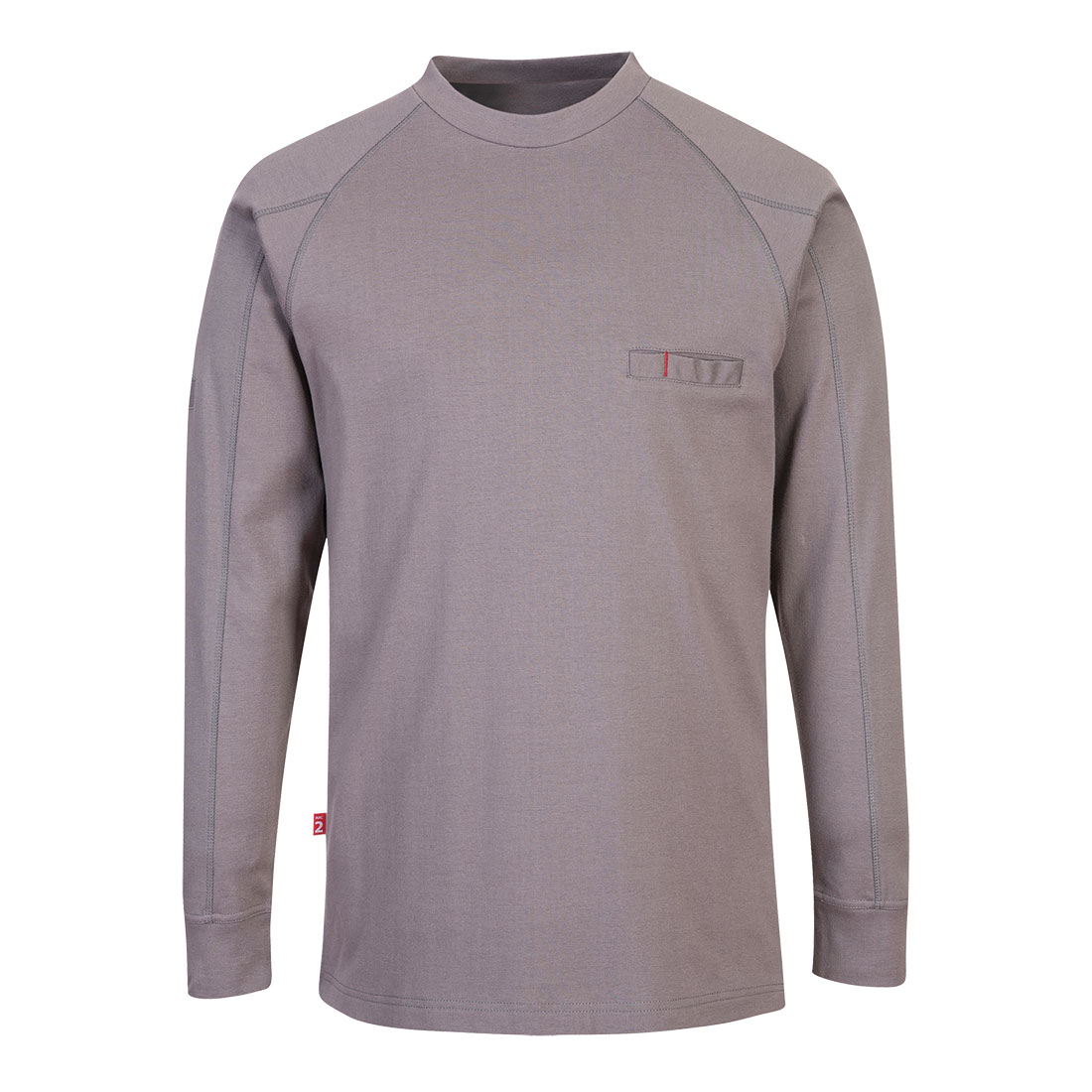 FR33 Portwest® Bizflame® Knit Flame-Resistant Anti-Static Crew Neck Shirts - gray